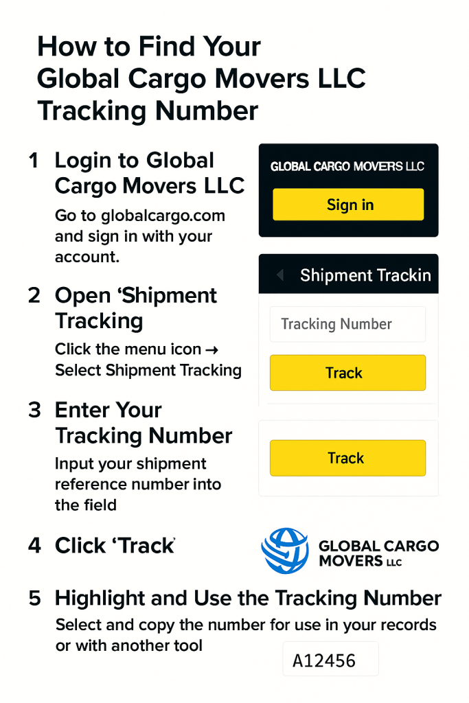 How to Find Your Global Cargo Movers LLC Tracking