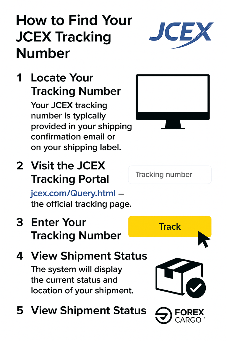 JCEX Tracking Track Your Courier Parcel Shipments Online