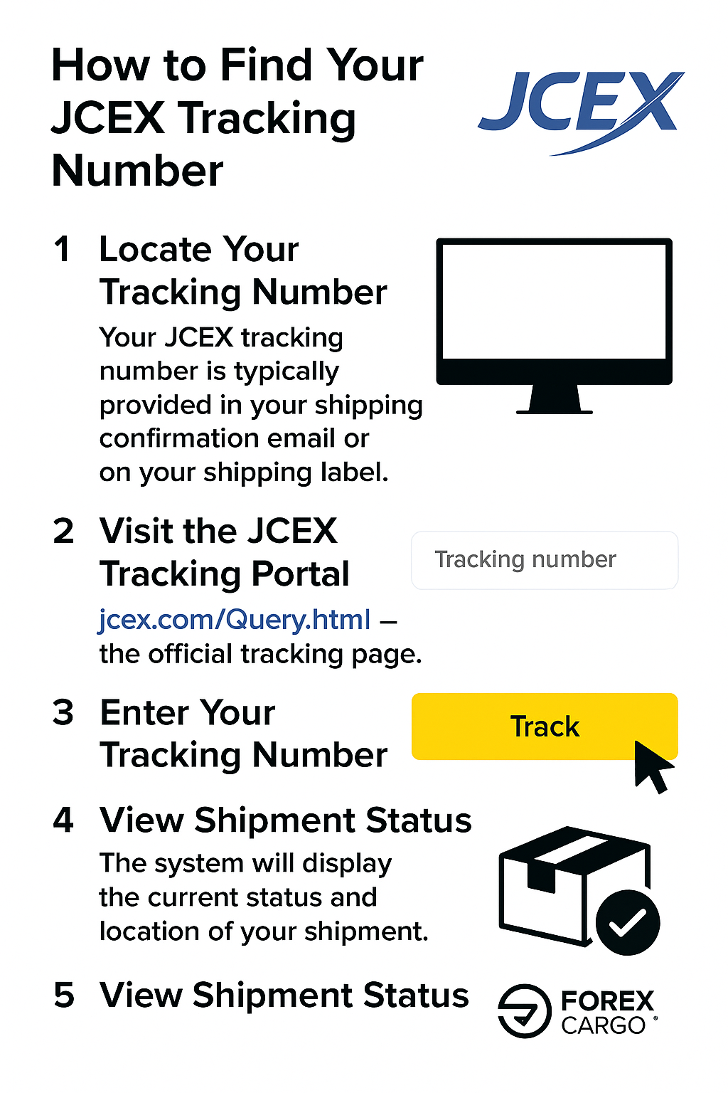 JCEX Tracking Track Your Courier Parcel Shipments Online