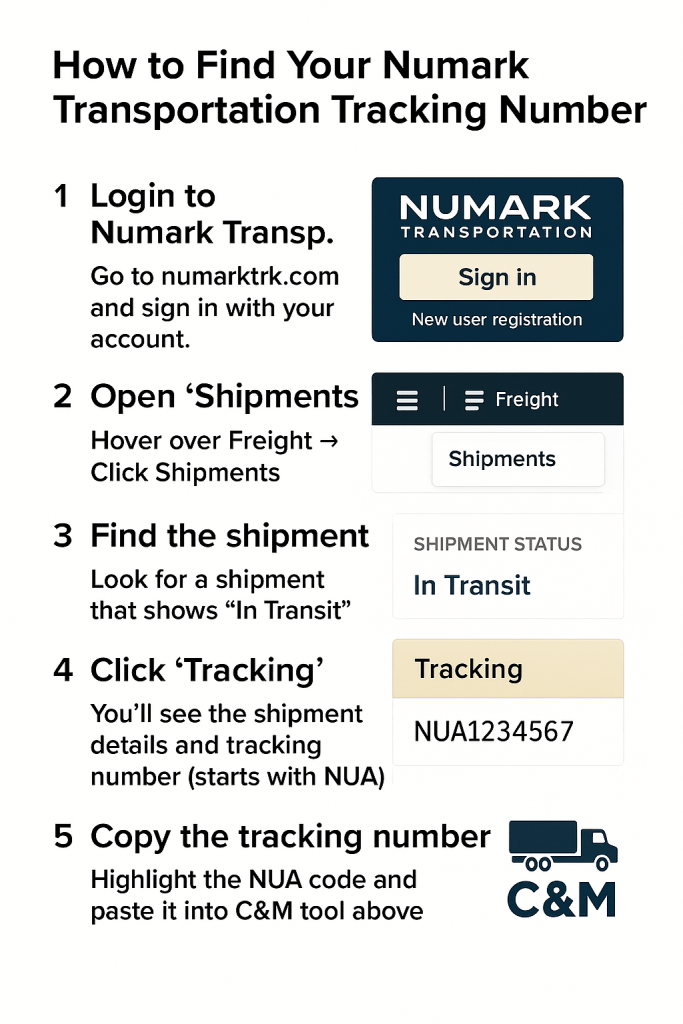 How to Find Your Numark Transportation Tracking