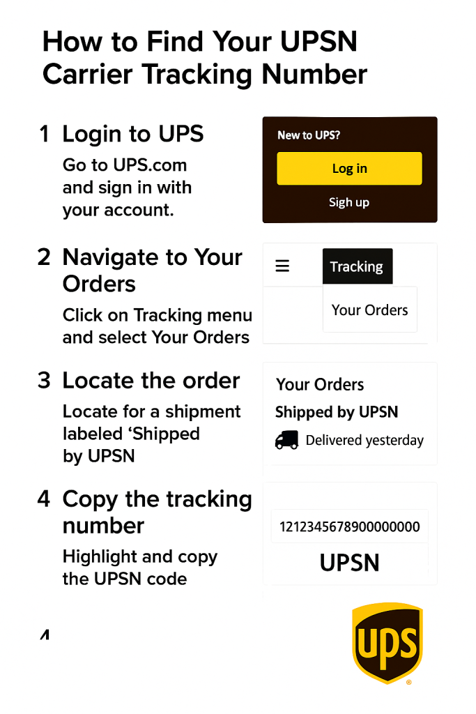 How to Find Your UPSN Carrier Tracking